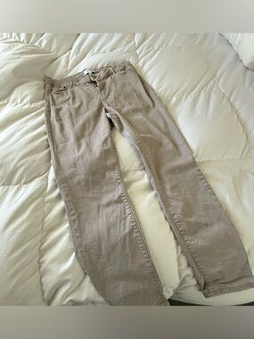 ELLEN TRACY Mid Rise Skinny  Jeans Pants Cream Sz 16